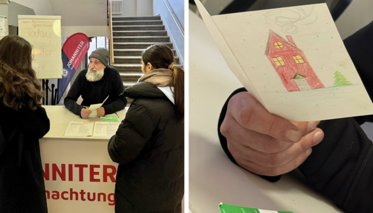 Spendenübergabe bei der Johanniter-Nottübernachtung